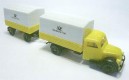 009 BeKa Garant Flatbed truck and trailer with canvas &quot;Deutsche Post